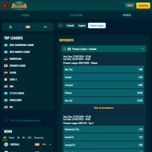 Casa de apuestas deportivas Spinanga